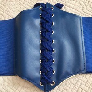 Blue Steampunk Underbust Waist Belt Cosplay